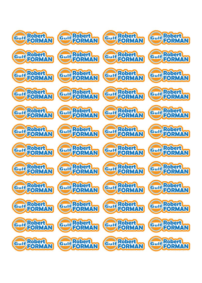 Logo Race Name Stickers For 1/8th scale Radio Controlled Vehicle A4,A5 Available