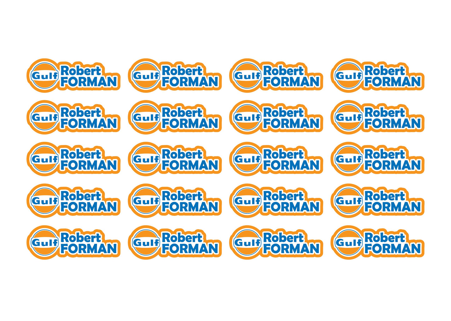 Logo Race Name Stickers For 1/8th scale Radio Controlled Vehicle A4,A5 Available