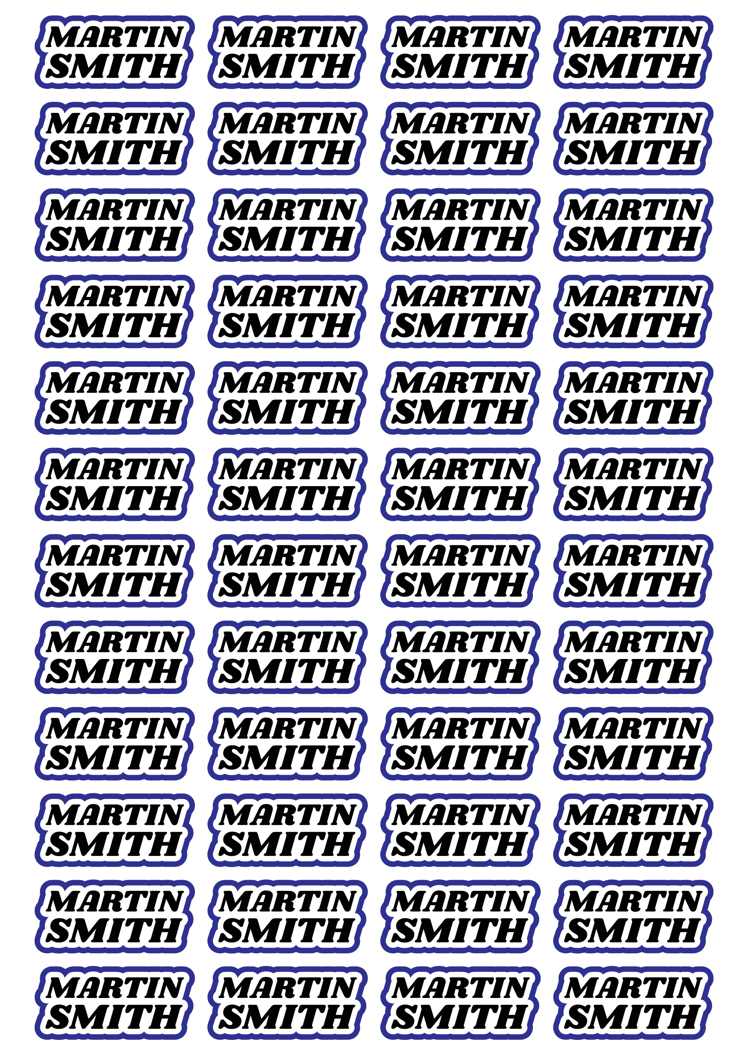 Race Name Stickers For 1/5th, 1/8th, 1/10th scale Radio Controlled Vehicle A4,A5 Available