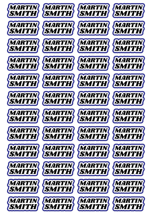Race Name Stickers For 1/8th scale Radio Controlled Vehicle A4,A5 Available
