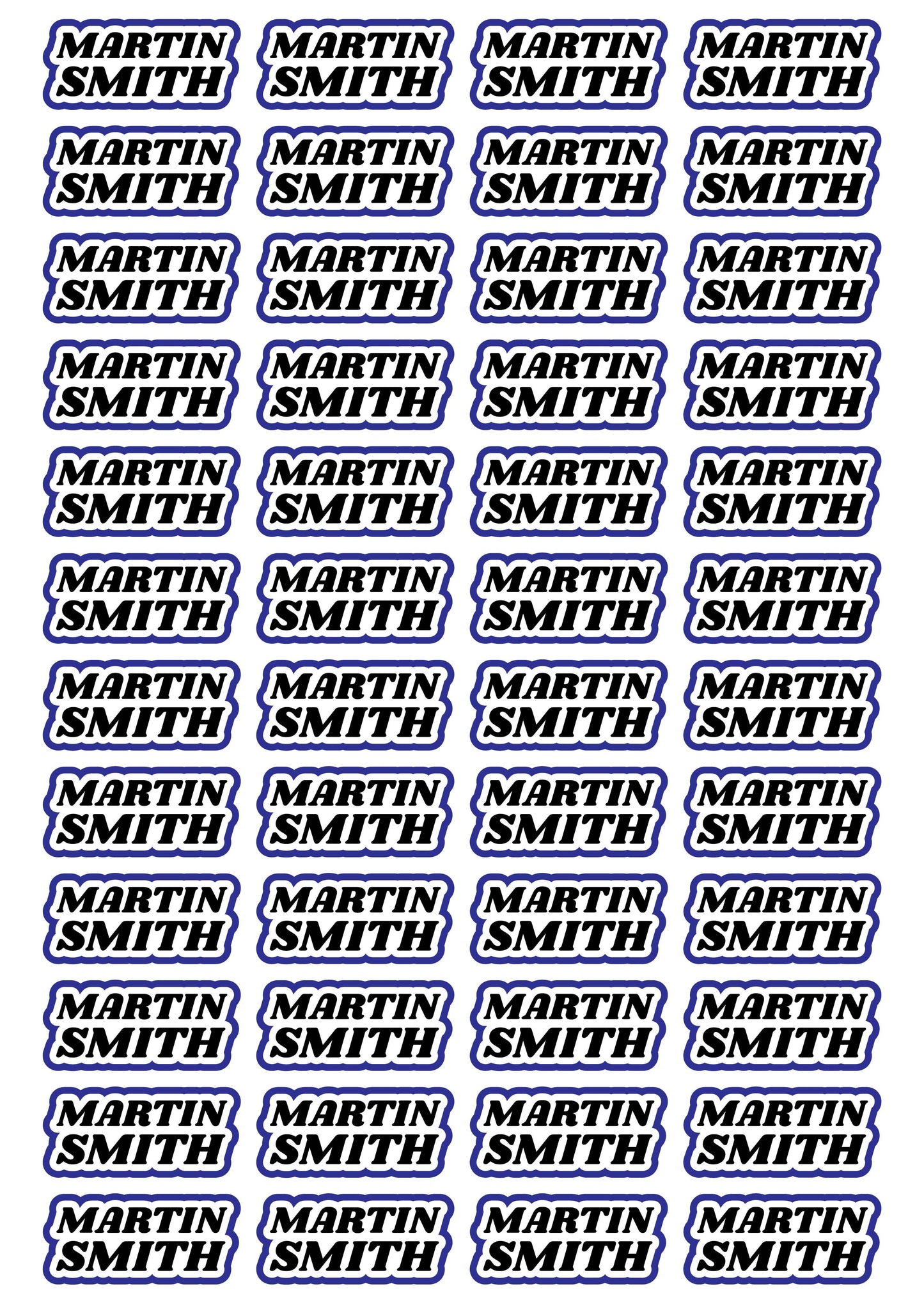 Race Name Stickers For 1/8th scale Radio Controlled Vehicle A4,A5 Available