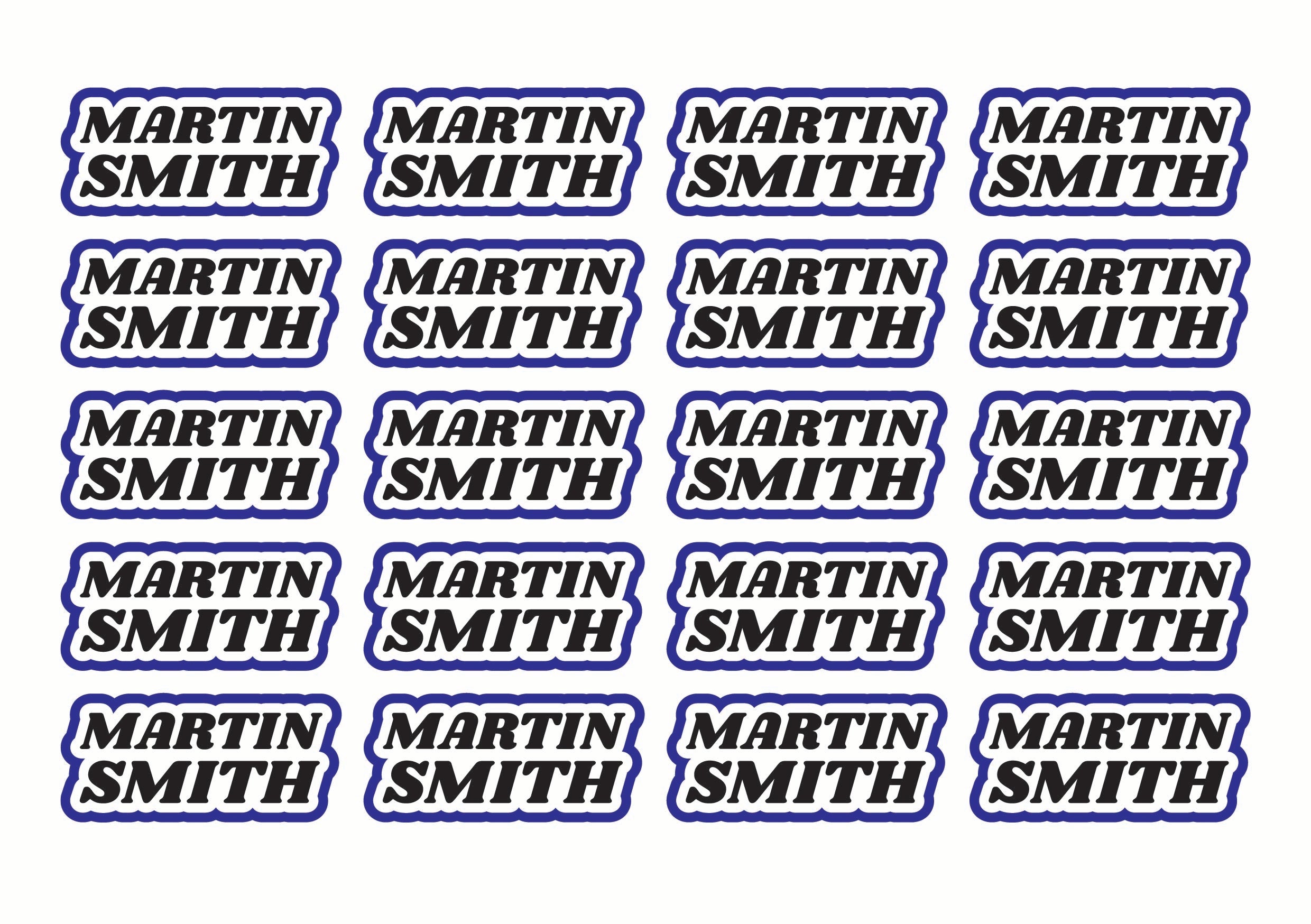 Race Name Stickers For 1/5th, 1/8th, 1/10th scale Radio Controlled Vehicle A4,A5 Available