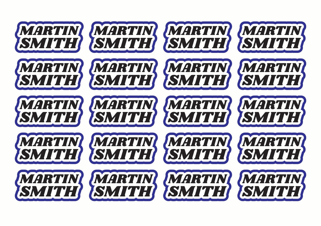 Race Name Stickers For 1/8th scale Radio Controlled Vehicle A4,A5 Available