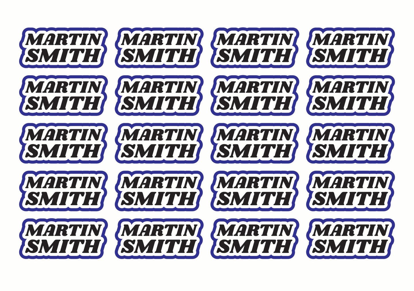 Race Name Stickers For 1/8th scale Radio Controlled Vehicle A4,A5 Available