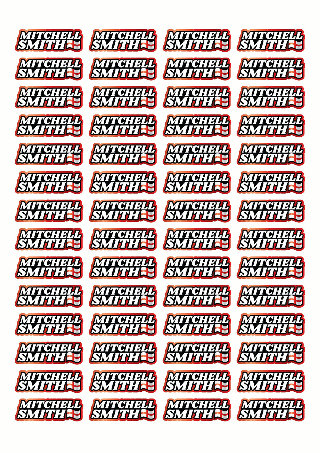 Race Name Stickers For 1/5th, 1/8th, 1/10th scale Radio Controlled Vehicle A4,A5 Available