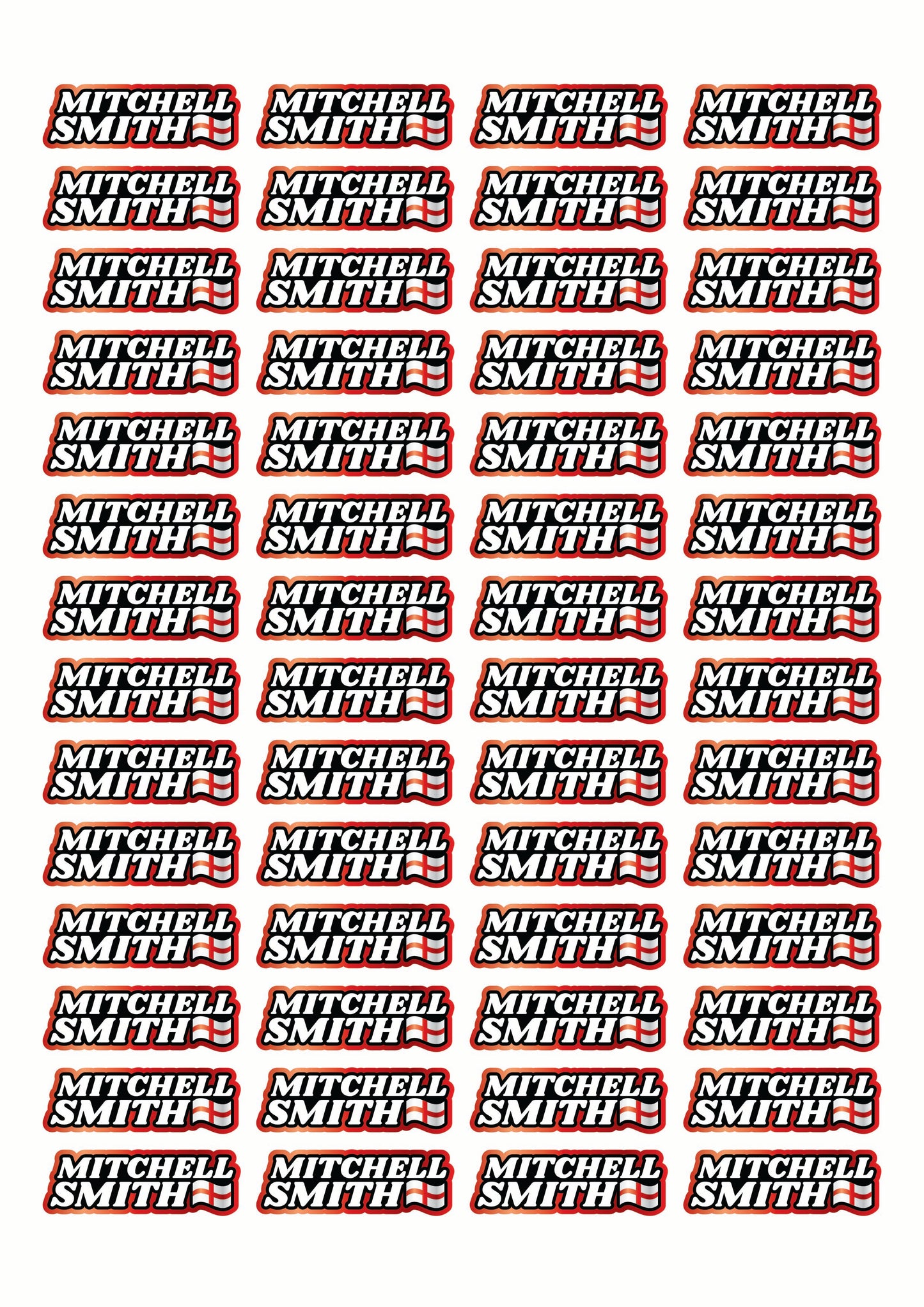 Wavey Race Name Stickers For 1/8th scale Radio Controlled Vehicle A4,A5 Available