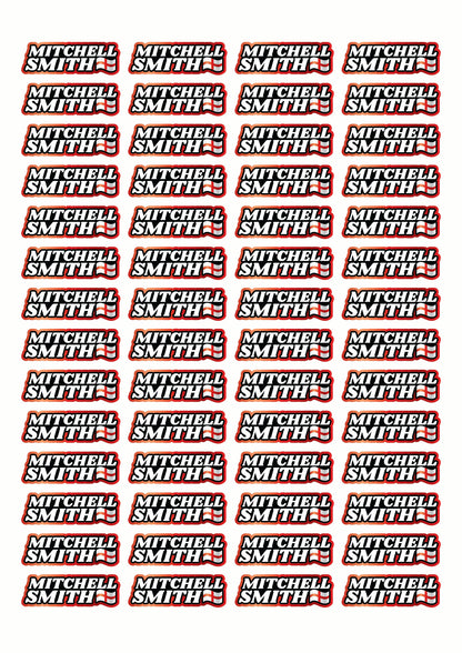 Wavey Race Name Stickers For 1/8th scale Radio Controlled Vehicle A4,A5 Available