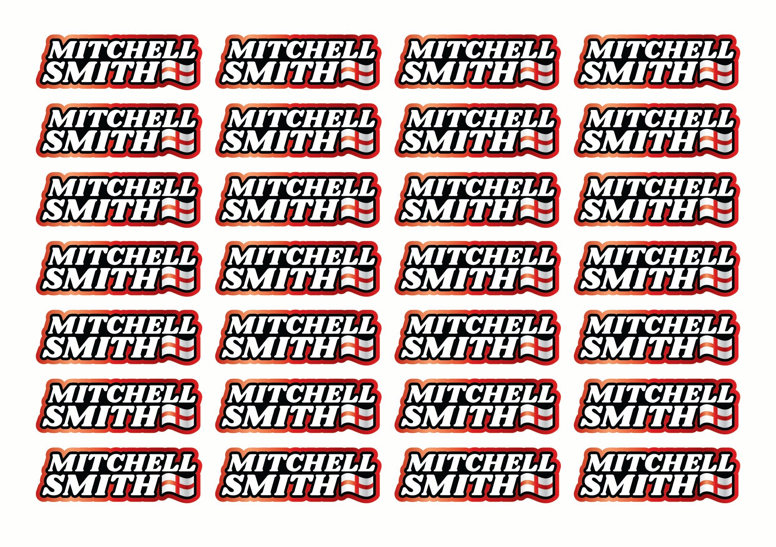 Race Name Stickers For 1/5th, 1/8th, 1/10th scale Radio Controlled Vehicle A4,A5 Available