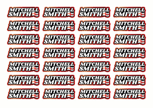 Wavey Race Name Stickers For 1/8th scale Radio Controlled Vehicle A4,A5 Available