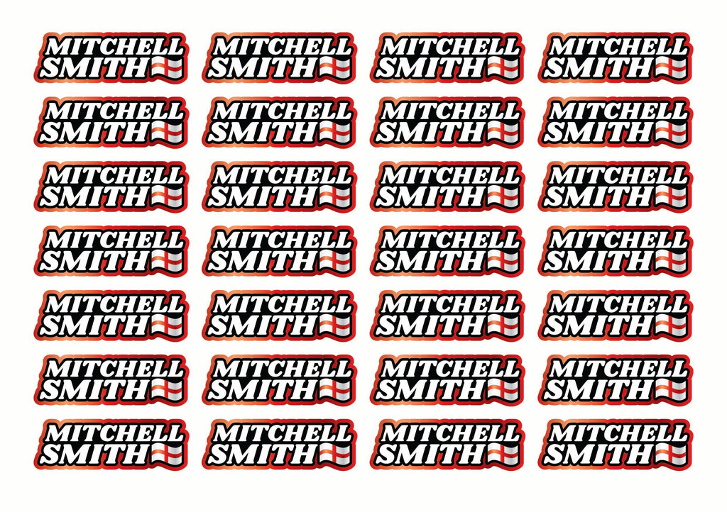 Wavey Race Name Stickers For 1/8th scale Radio Controlled Vehicle A4,A5 Available