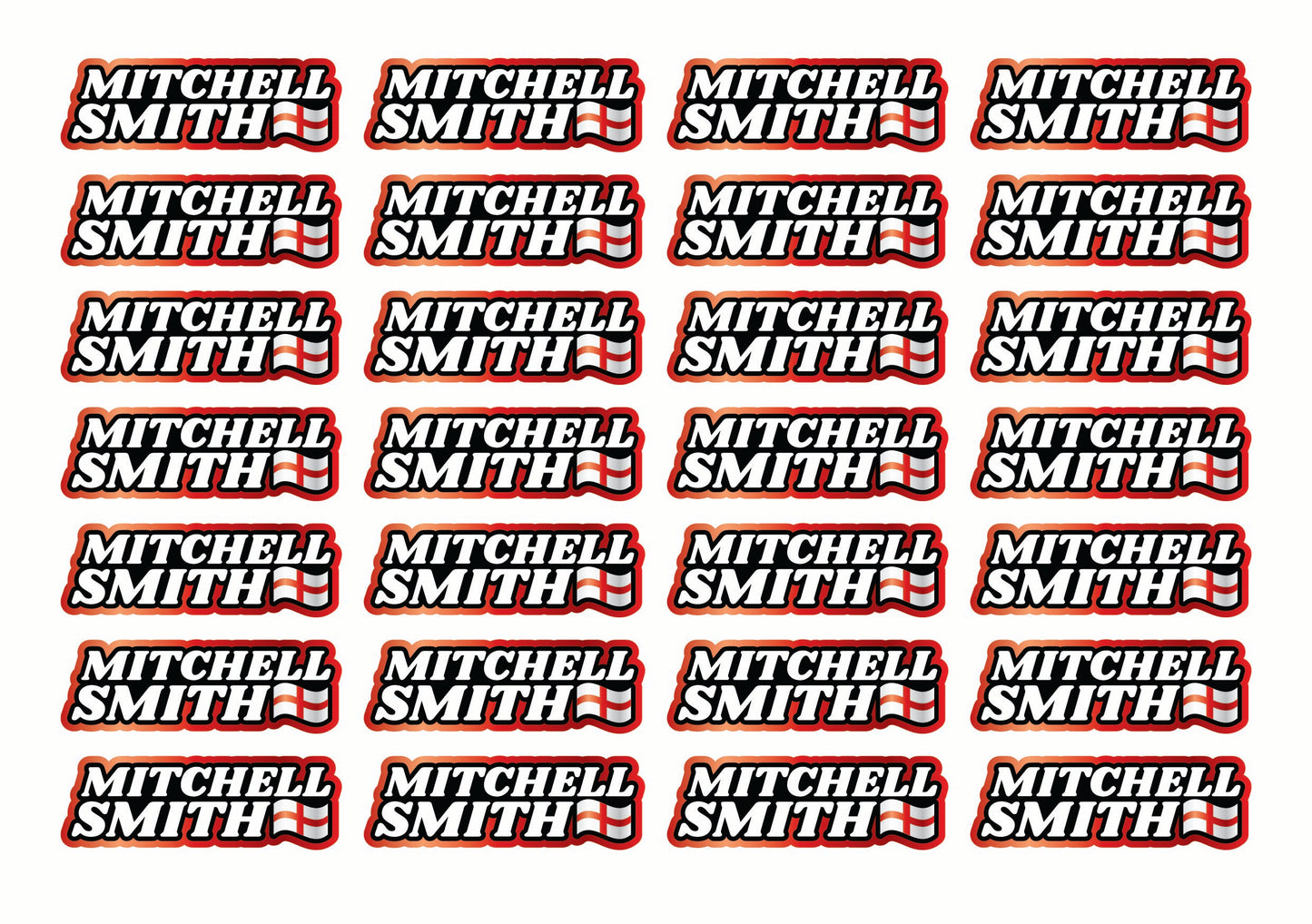 Wavey Race Name Stickers For 1/8th scale Radio Controlled Vehicle A4,A5 Available