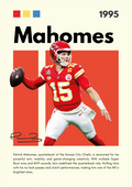 NFL01 Patrick Mahomes (1995) Printed | Premium Waterproof & Tear Resistant Full Colour Posters