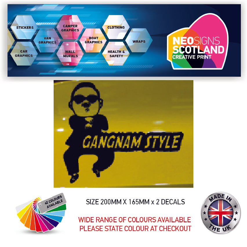 200CG006 Gangnam Style Sticker 200mm x 165mm