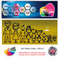 200CG010 Family Stick People Sticker 200mm x 80mm