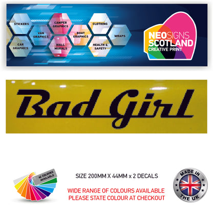 200CG101-116 200mm x 2 Stickers Car Bike Van Truck Boat Vinyl Graphic