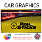 200CG011 Real Chicks Drive Sticks Sticker 200mm x 51mm