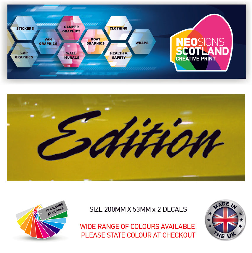 200CG101-116 200mm x 2 Stickers Car Bike Van Truck Boat Vinyl Graphic