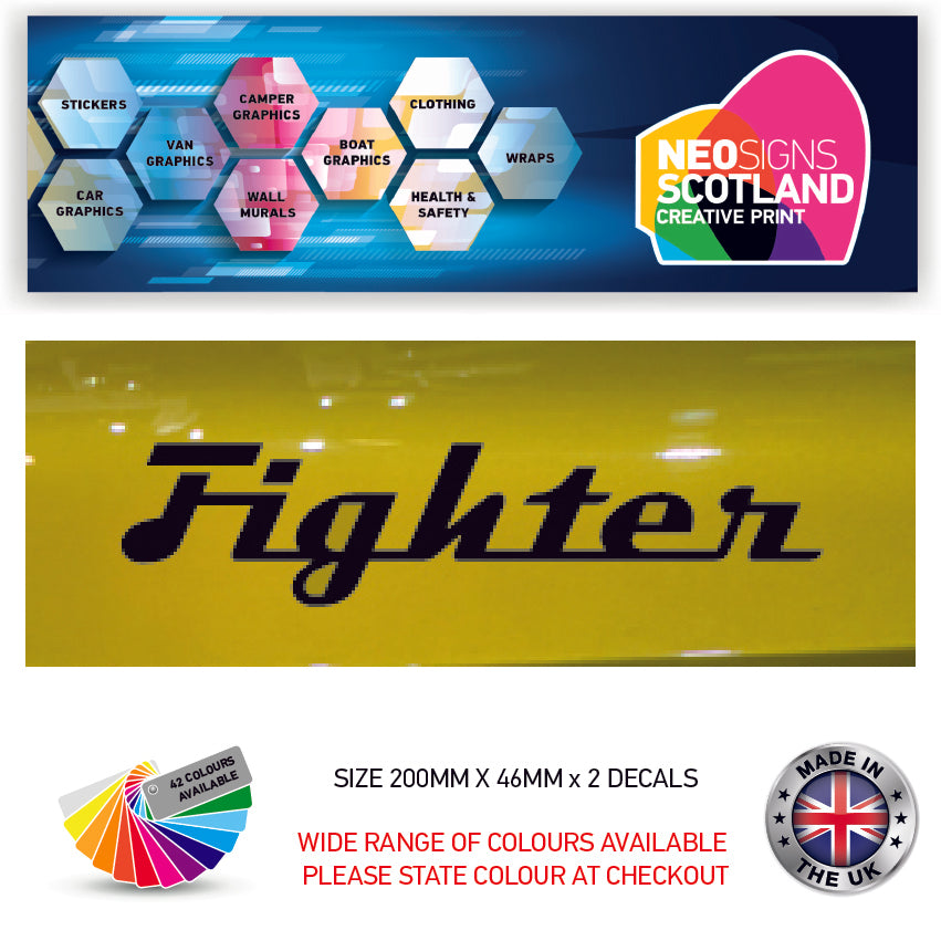 200CG101-116 200mm x 2 Stickers Car Bike Van Truck Boat Vinyl Graphic