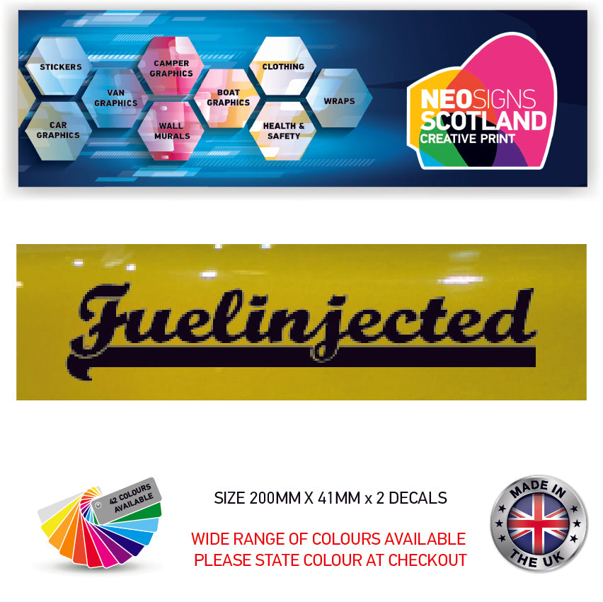 200CG101-116 200mm x 2 Stickers Car Bike Van Truck Boat Vinyl Graphic