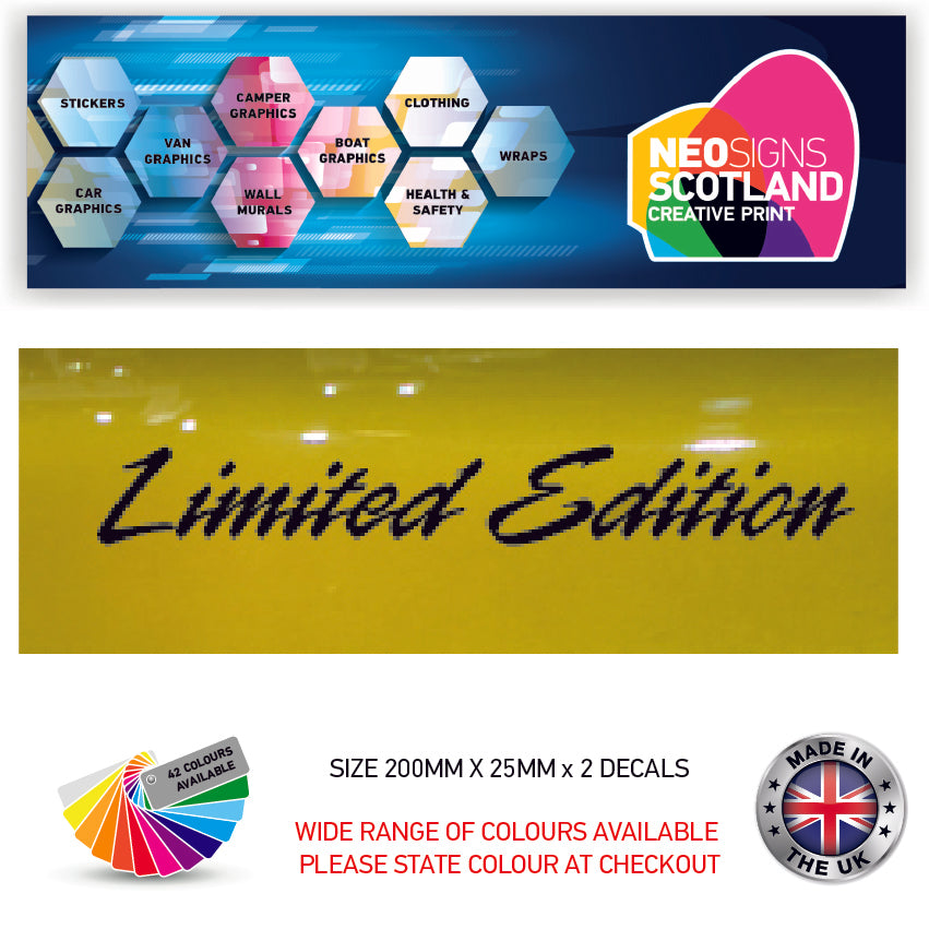 200CG101-116 200mm x 2 Stickers Car Bike Van Truck Boat Vinyl Graphic