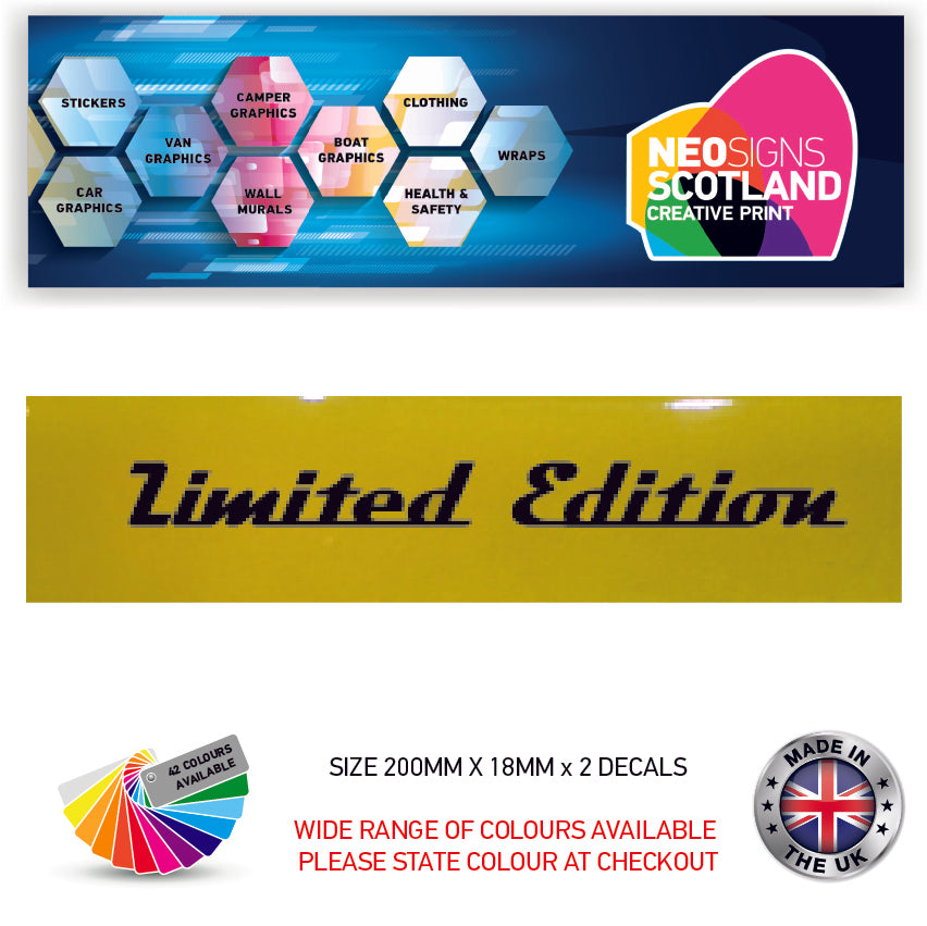 200CG101-116 200mm x 2 Stickers Car Bike Van Truck Boat Vinyl Graphic