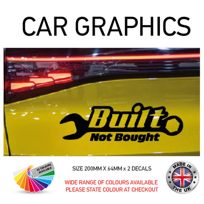 200CG015 Built Not Bought Sticker 200mm x 64mm