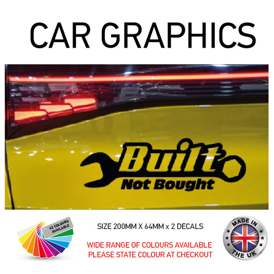 200CG015 Built Not Bought Sticker 200mm x 64mm