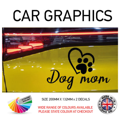200CG017 Dog Mom Sticker 200mm x 132mm