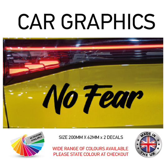 200CG019 No Fear Sticker 200mm x 62mm