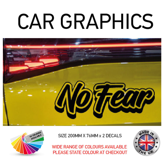 200CG020 No Fear Sticker 200mm x 76mm