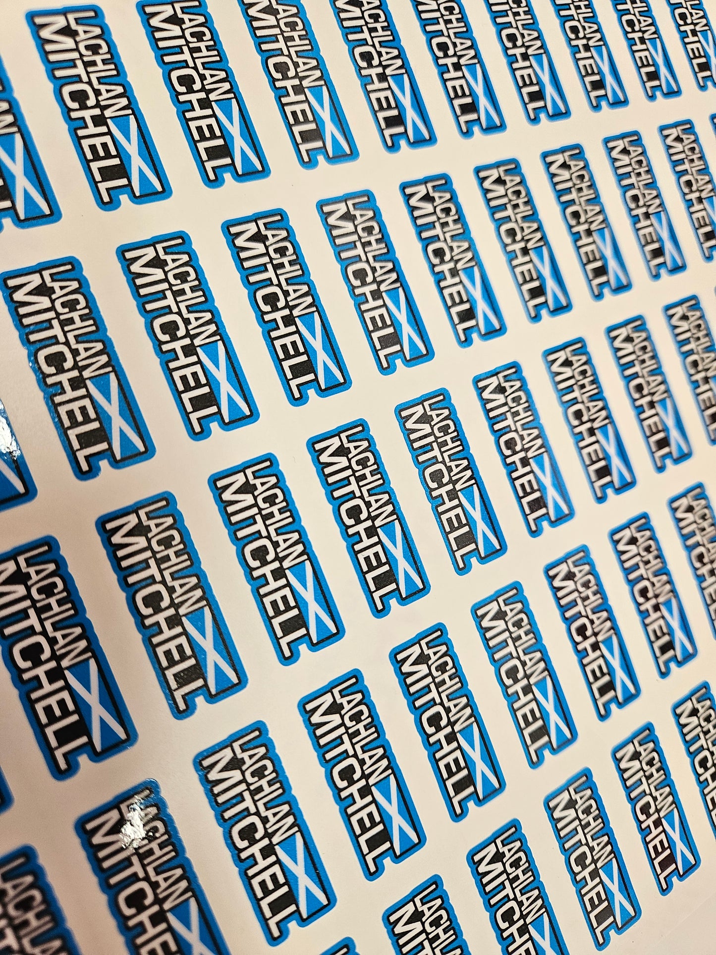 Race Name Stickers For 1/5th scale Radio Controlled Vehicle A4,A5 Available