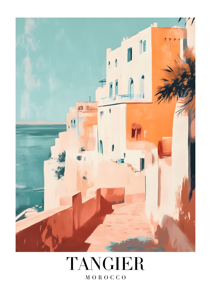 DAV207 Tangier Morocco Printed | Premium Waterproof & Tear Resistant Full Colour Posters