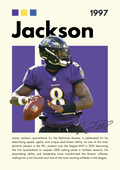 NFL20 Lamar Jackson (1997) Printed | Premium Waterproof & Tear Resistant Full Colour Posters