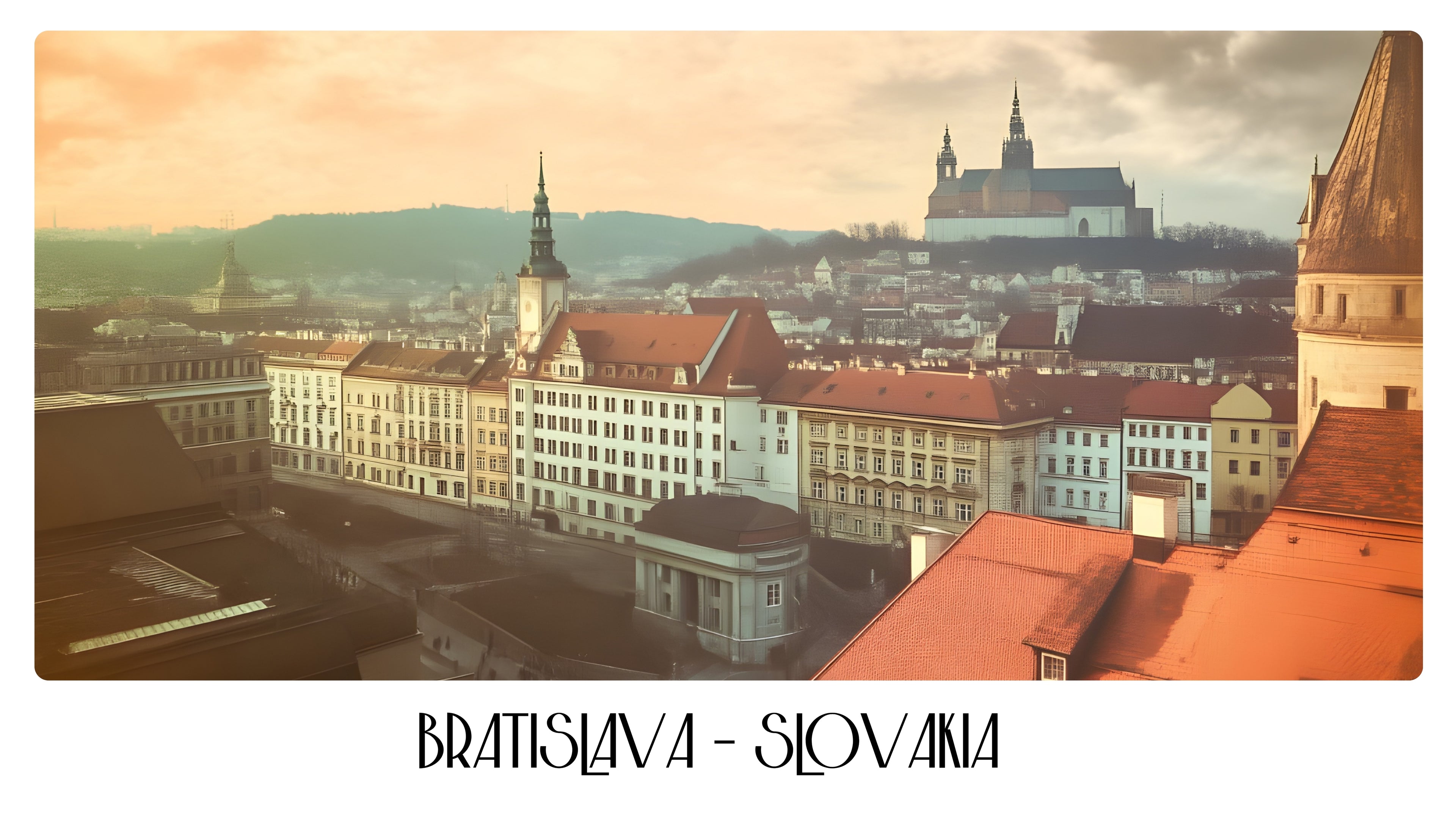 PP20 Bratislava Slovakia Panoramic Premium Waterproof & Tear Resistant Poster