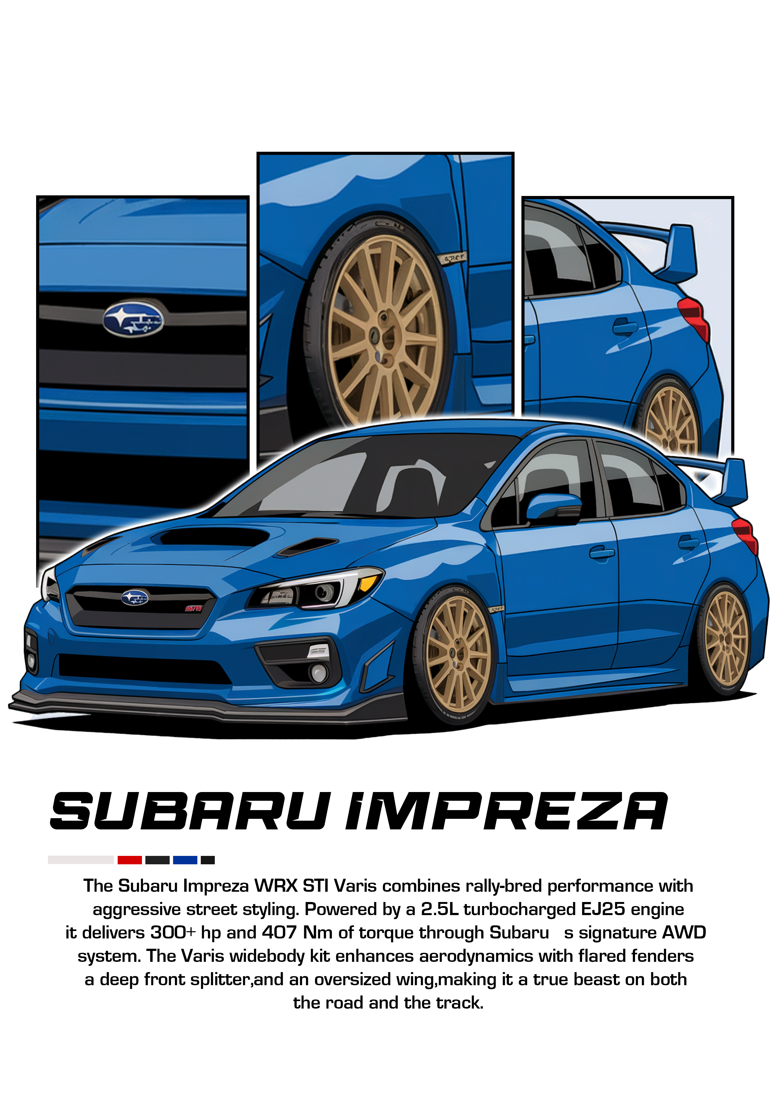 Car Poster Printed | Premium Waterproof & Tear Resistant Full Colour Posters