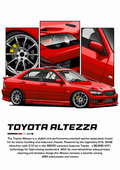 Toyota Altezza Car Poster Printed | Premium Waterproof & Tear Resistant Full Colour Posters