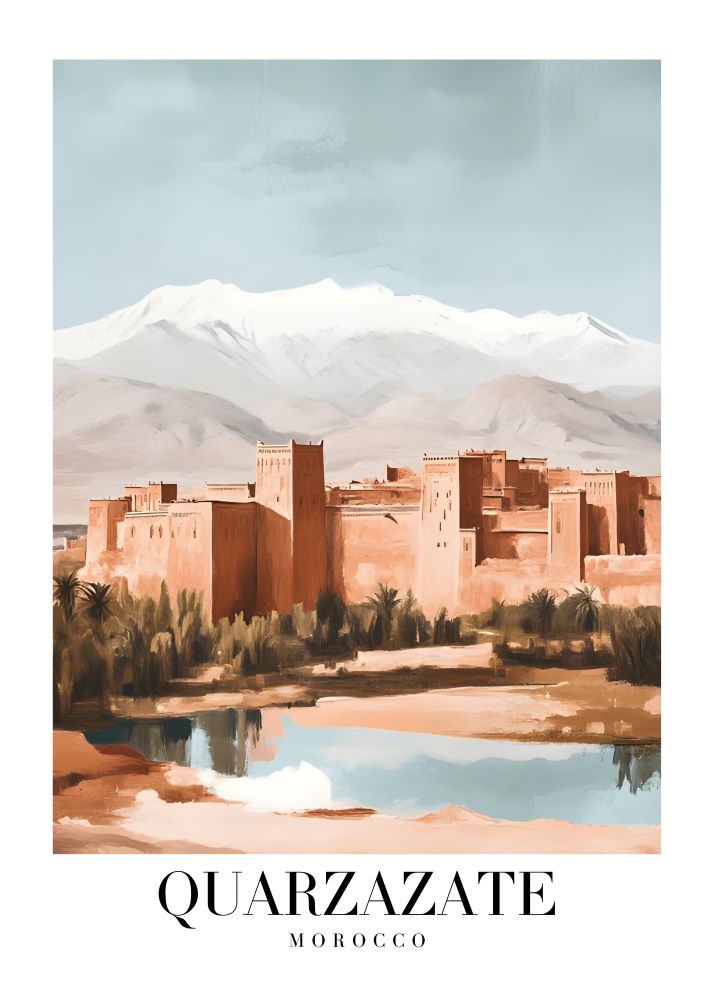 DAV210 Quarzazate Morocco Printed | Premium Waterproof & Tear Resistant Full Colour Posters