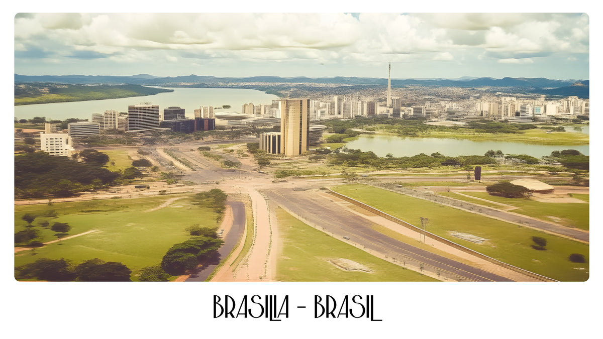 PP21 Brasilia Brasil Panoramic Premium Waterproof & Tear Resistant Poster