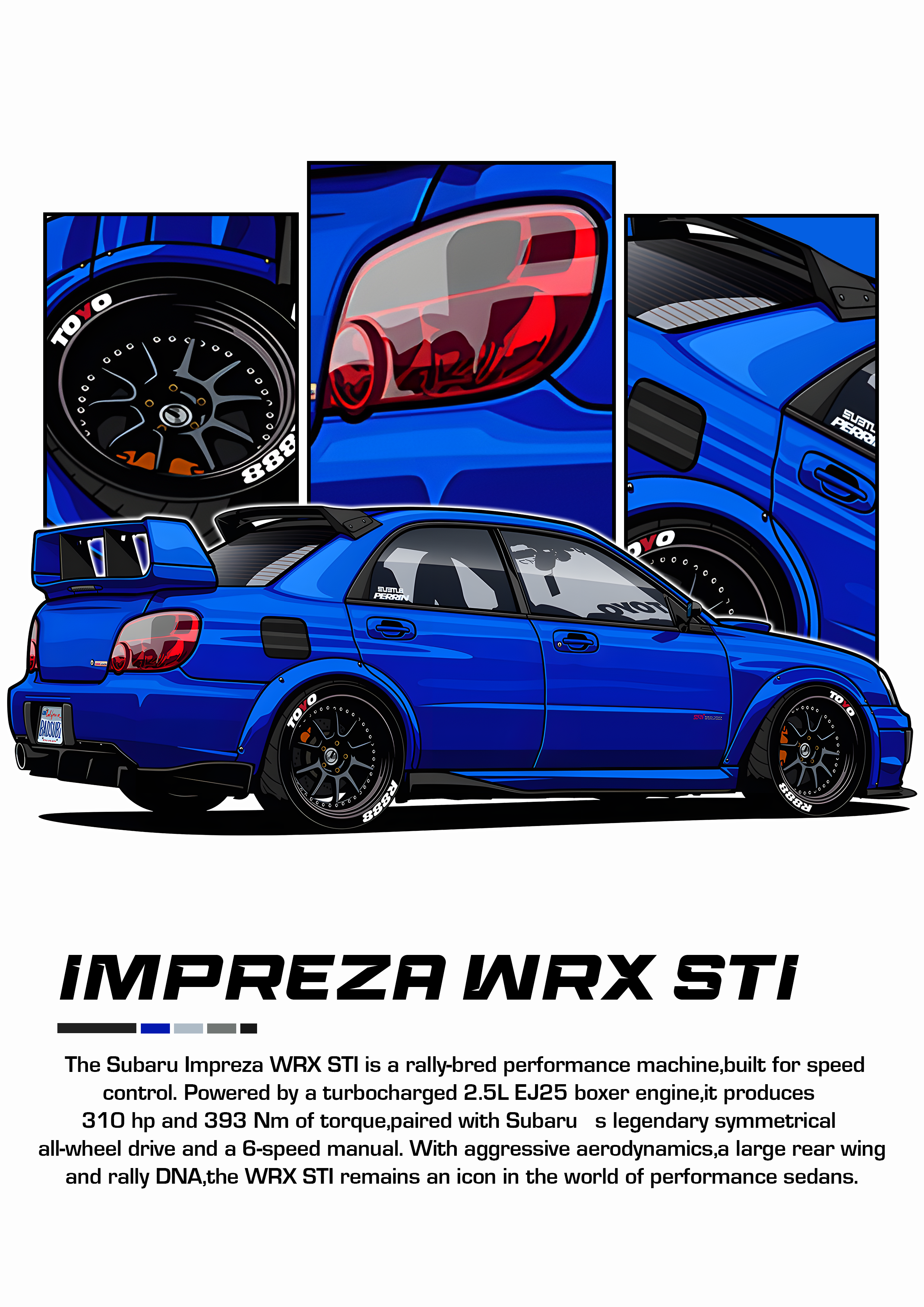 Car Poster Printed | Premium Waterproof & Tear Resistant Full Colour Posters