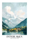DAV220 Interlaken Switzerland Printed | Premium Waterproof & Tear Resistant Full Colour Posters