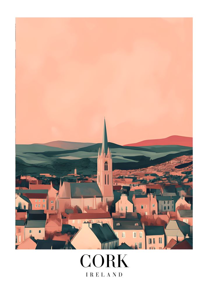 DAV227 Cork Ireland Printed | Premium Waterproof & Tear Resistant Full Colour Posters