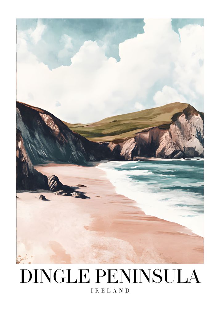 DAV229 Dingle Peninsula Printed | Premium Waterproof & Tear Resistant Full Colour Posters