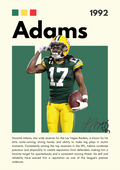 NFL22 Davante Adams (1992) Printed | Premium Waterproof & Tear Resistant Full Colour Posters