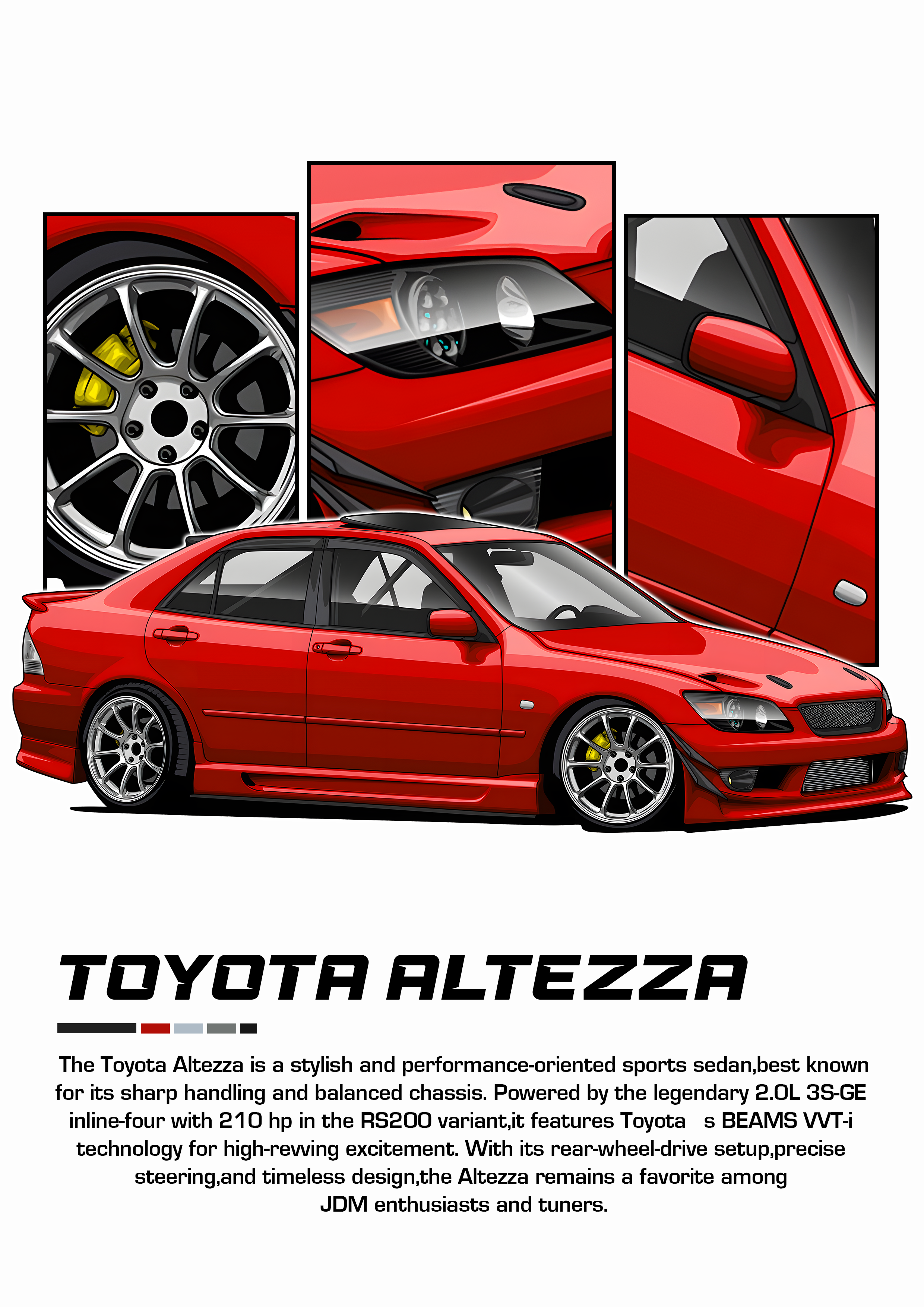 Car Poster Printed | Premium Waterproof & Tear Resistant Full Colour Posters
