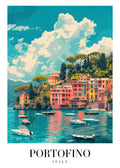 DAV22 Portofino Italy Printed | Premium Waterproof & Tear Resistant Full Colour Posters