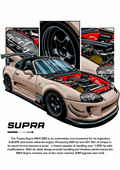 Supra Car Poster Printed | Premium Waterproof & Tear Resistant Full Colour Posters