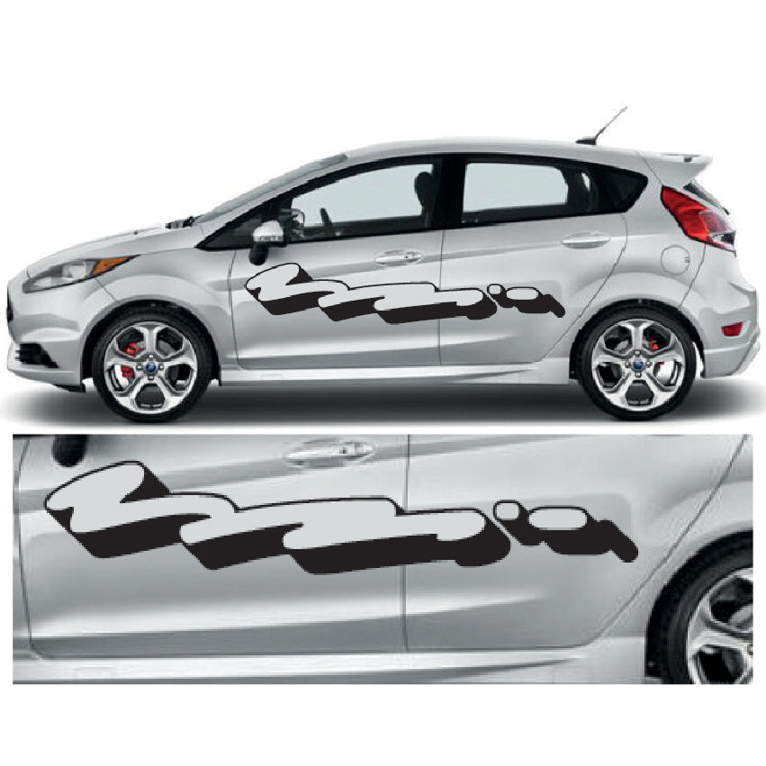 23CSG002 Car Side Graphics X 2 1500mm x 287mm Will Fit Any Car Van Universal Stickers Decals