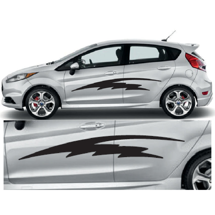 23CSG003 Car Side Graphics X 2 1500mm x 225mm Will Fit Any Car Van Universal Stickers Decals