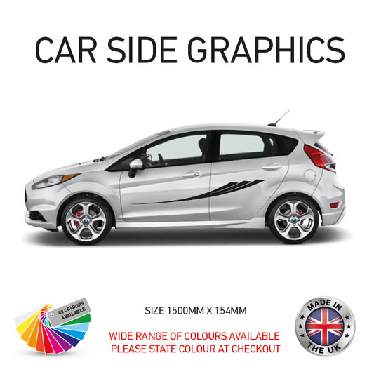 23CSG004 Car Side Graphics X 2  Universal Will Fit Any Car or Van