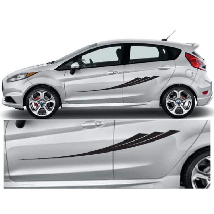 23CSG004 Car Side Graphics X 2 1500mm x 154mm Will Fit Any Car Van Universal Stickers Decals